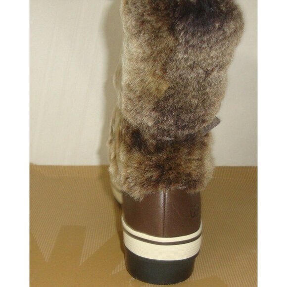 UGG Australia LILYAN Brown Waterproof Leather Sheepskin Boots Size US 6 NIB - Picture 6 of 9